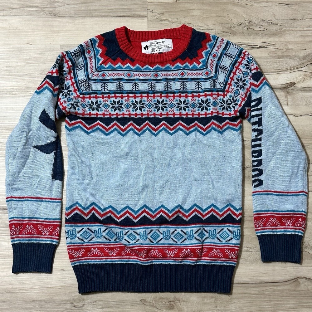 Dutch Bros Sweater Winter Christmas Logo Sweater Size Small Unisex Thick